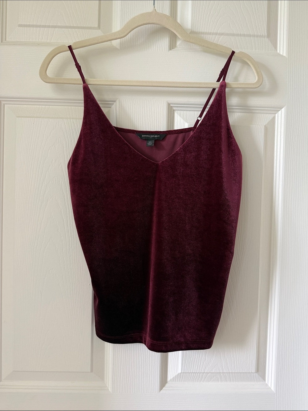 Banana Republic Velvet Spaghetti Strap Cami - Wine